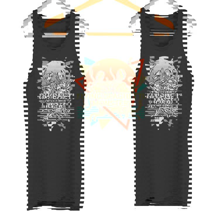 空飛ぶスパゲッティモンスター Fsm パスタファリアンレトロ タンクトップ