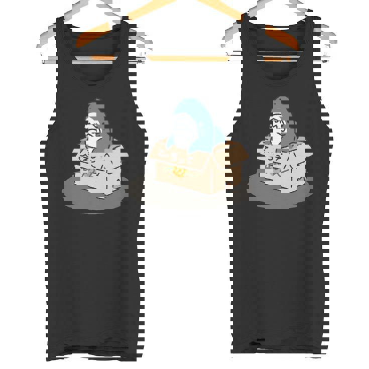 箱入りサメ 長袖tシャツ タンクトップ