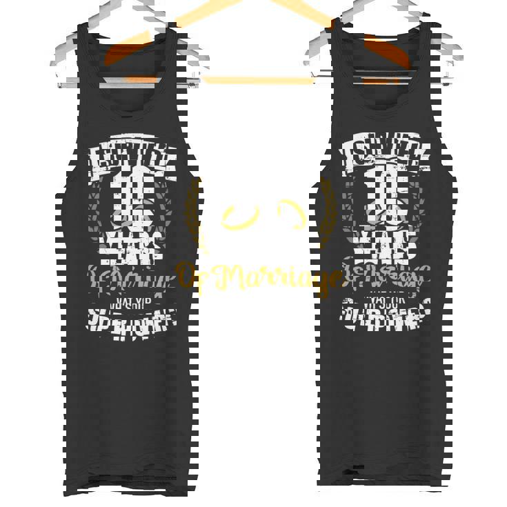 結婚10年目の超大国10年目の結婚記念日 長袖tシャツ タンクトップ