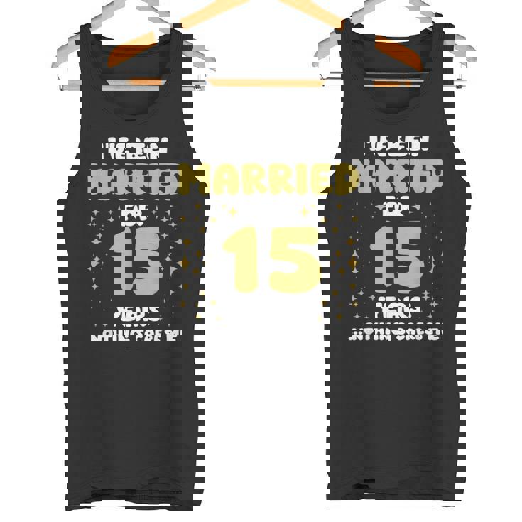 結婚15年 15周年 夫 妻 記念日 タンクトップ