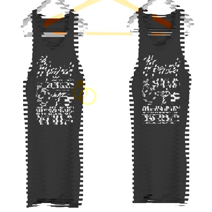 結婚40周年記念アパレル カップル 夫 妻 40 タンクトップ