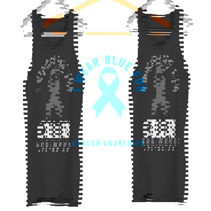 結腸直腸癌 I Wear Blue For Colon Cancer Awareness タンクトップ