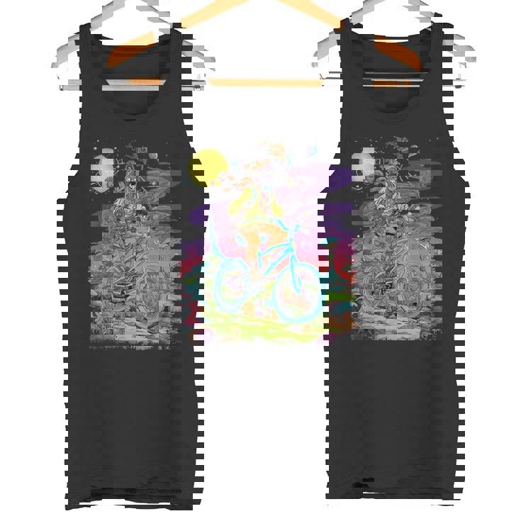 自転車デイホフマントリップ サイケデリックコミックスタイル ヒッピー タンクトップ