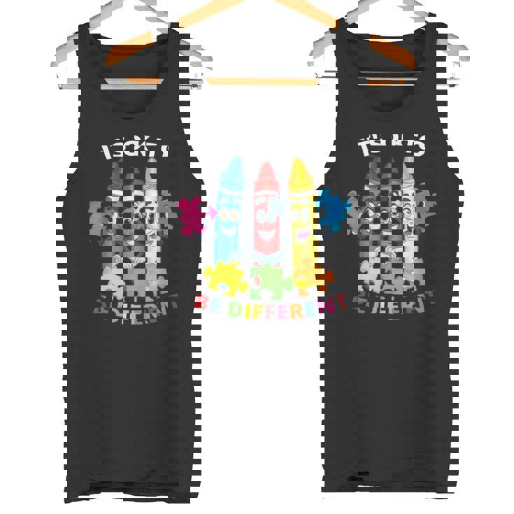 自閉症の認識 違ってもいい 自閉症の青 タンクトップ