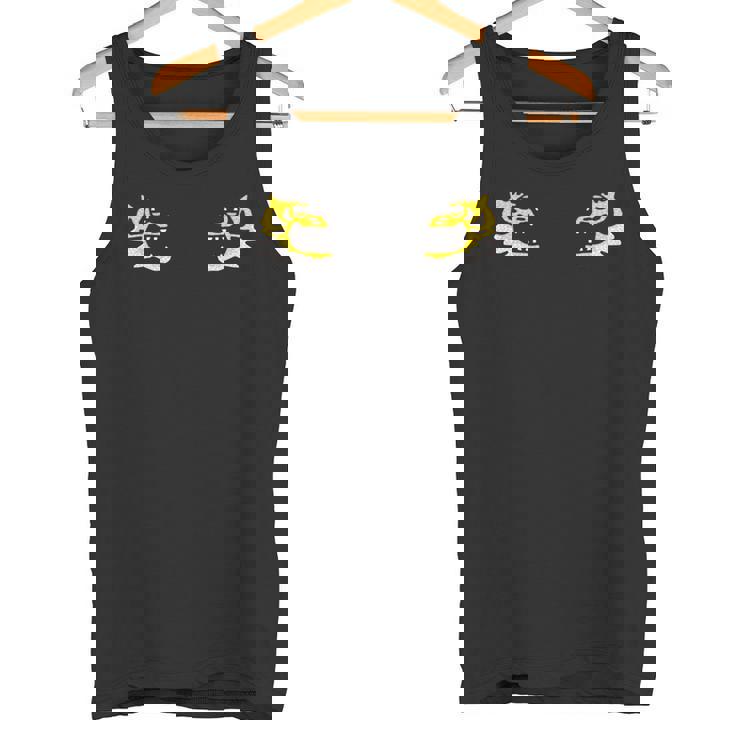 虎 タイガー 顔 対称 ポップアート 和風アニマルデザイン 長袖tシャツ タンクトップ