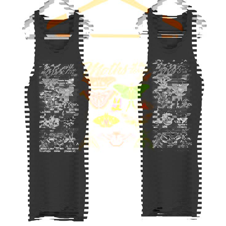 蛾 世界の動物 知育 昆虫 蛾好き タンクトップ