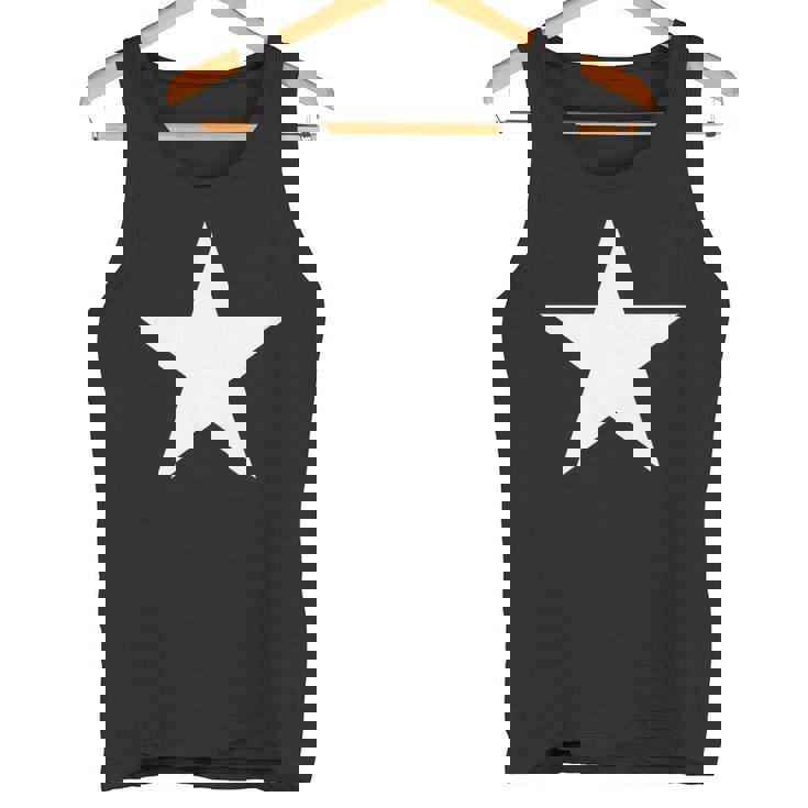 複数の色の白い星 長袖tシャツ タンクトップ