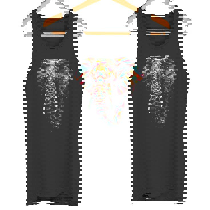 象 多角形 アートワーク タンクトップ