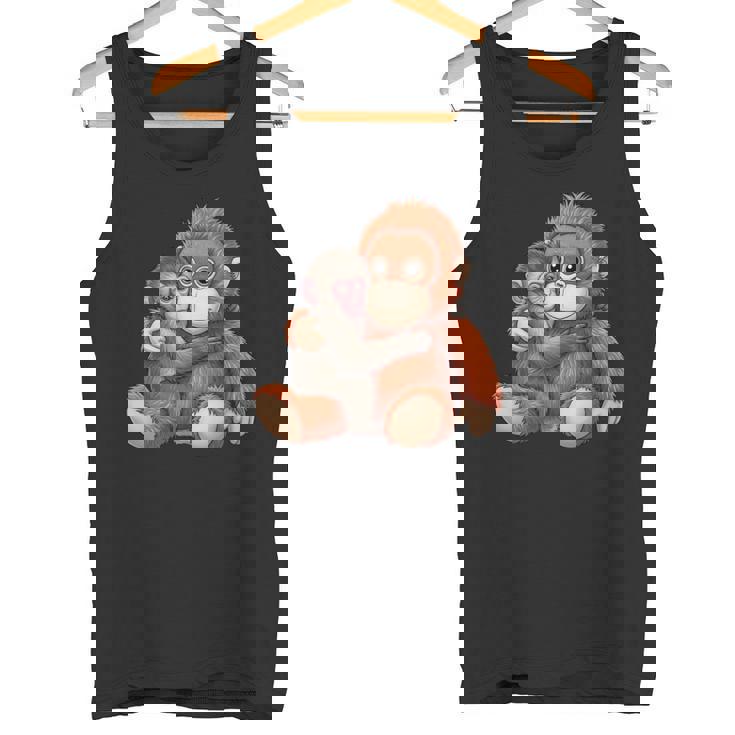 赤ちゃん用 マカク 抱きしめる ぬいぐるみ かわいい オランウータン モンキー パンチ ギフト 長袖tシャツ タンクトップ