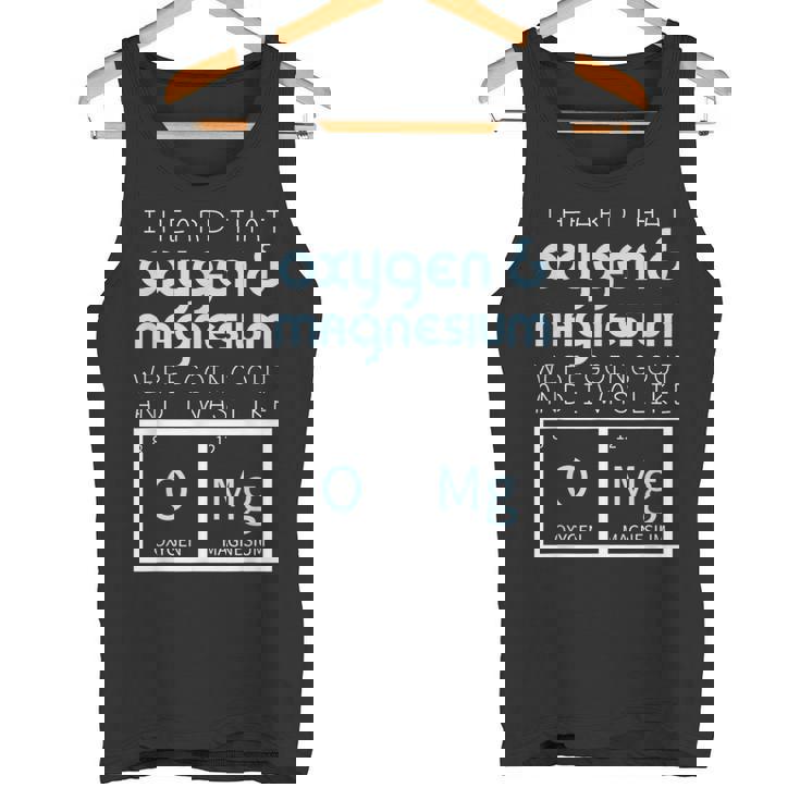 酸素 マグネシウム お出かけ 科学 Omg おもしろ化学 オタク タンクトップ