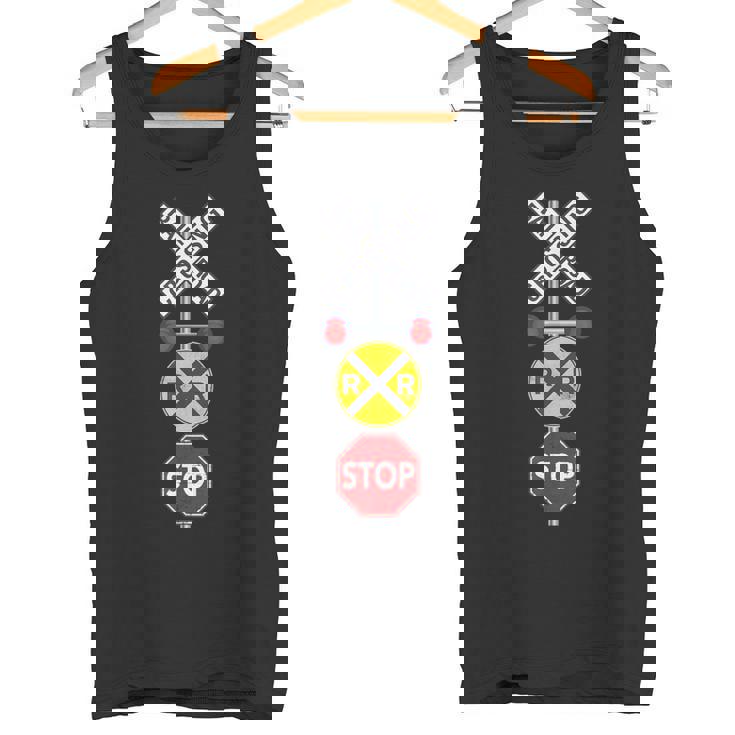 鉄道 踏切 標識 電車 作業員 エンジニア Railfan タンクトップ