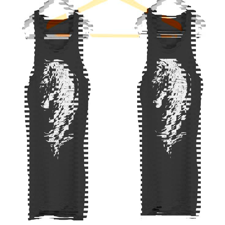 長い馬のたてがみを持つ美しい馬 タンクトップ