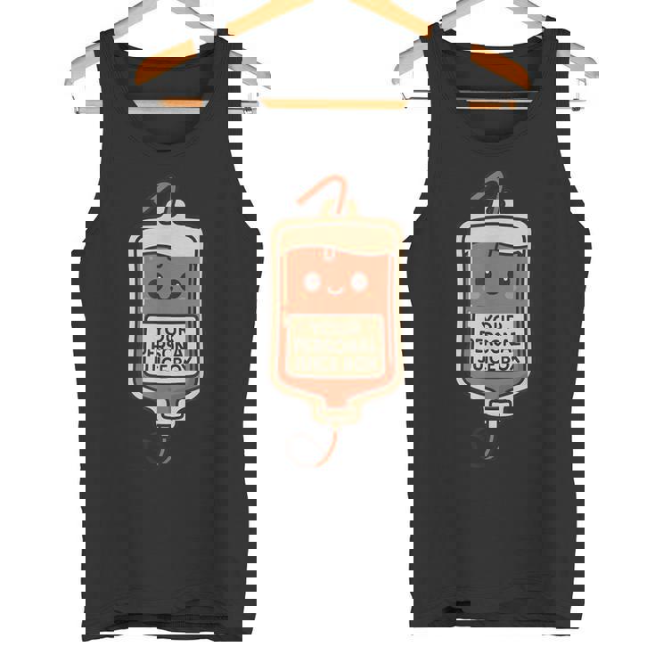 面白い かわいい 静脈内科医 血液バッグ 看護師 医療 ユーモア タンクトップ