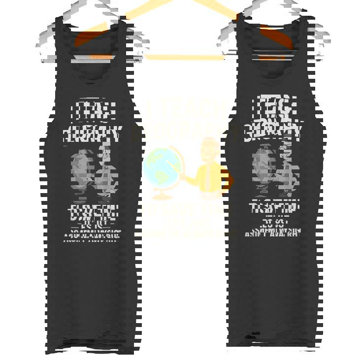 面白い 高校 男性 地理 先生 ティーンエイジャー ジョーク タンクトップ