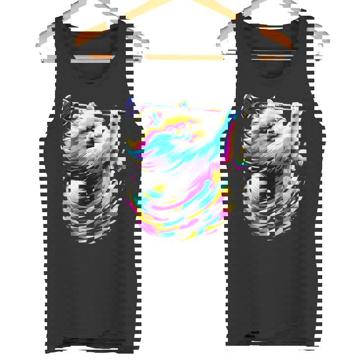 面白いtシャツ ポメラニアン ゴルフ イヌ メンズ 犬好き グッズ かわいい おもしろ 面白い 服 ネタ タンクトップ