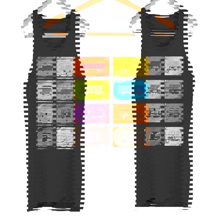 面白いオタク列車 チケットボードゲーム オタク数学の先生 タンクトップ