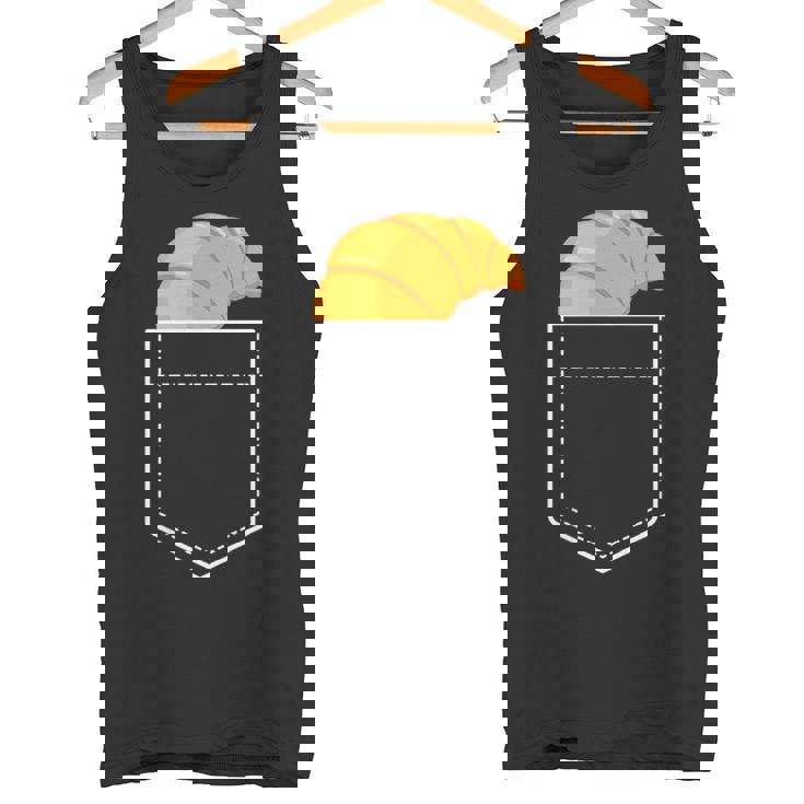 面白いクロワッサンインザポケット 食通 フレンチクロワッサンポケット タンクトップ