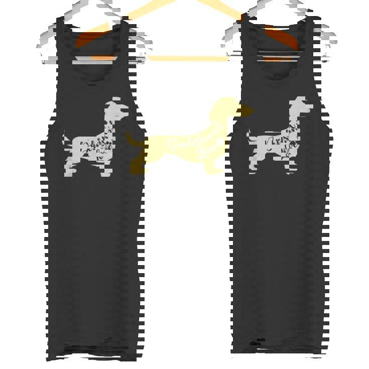 面白いダックスフント犬のデザイン ペット愛好家の足 タンクトップ