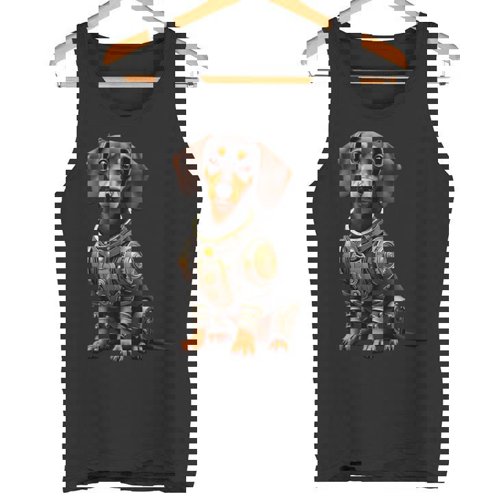 面白い犬ロボット技術サイボーグい 犬ロボット動物 Ai Lover Robotic Dog 長袖tシャツ タンクトップ