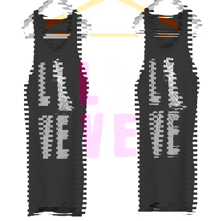 面白い鳥の恋人の贈り物-タイハクオウム タンクトップ