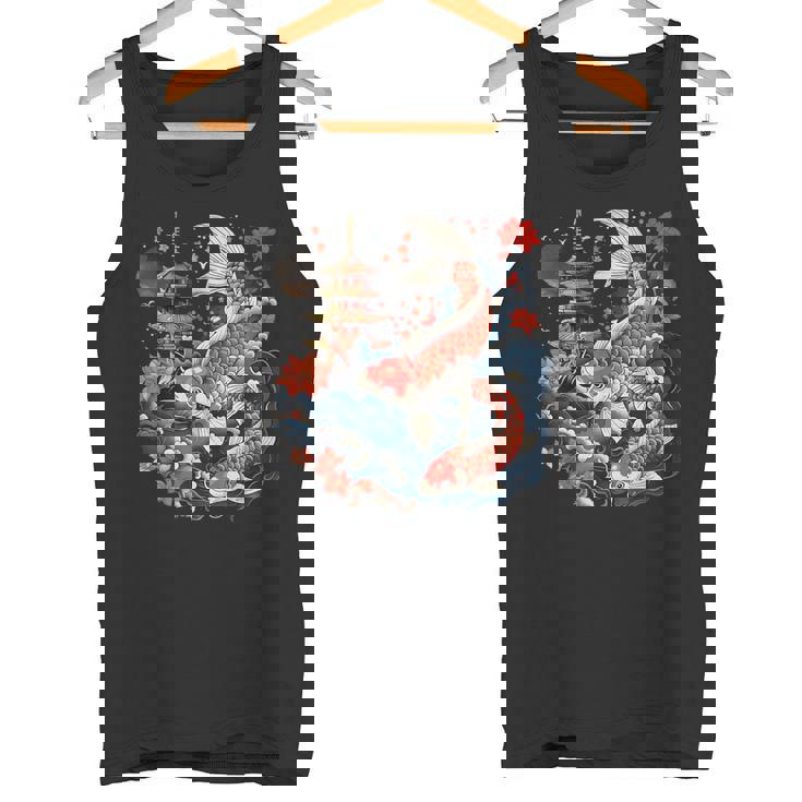 鯉 桜 桜 季節 アジアン 鯉 塔 寺 タンクトップ