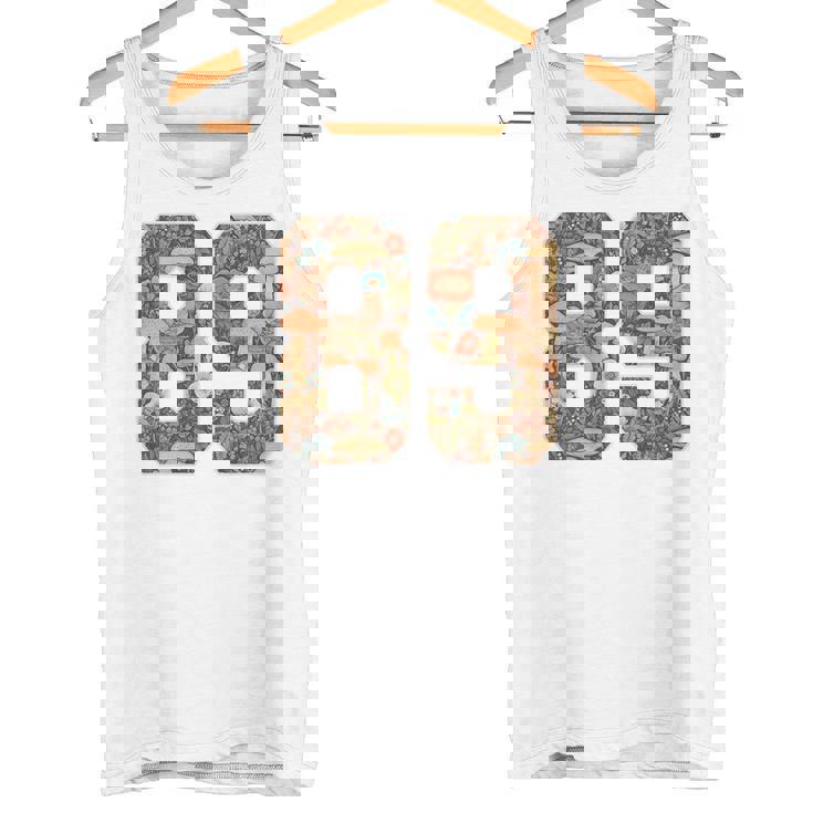 89 ナンバー コテージコア マッシュルーム レトロ フラワー裏側に タンクトップ