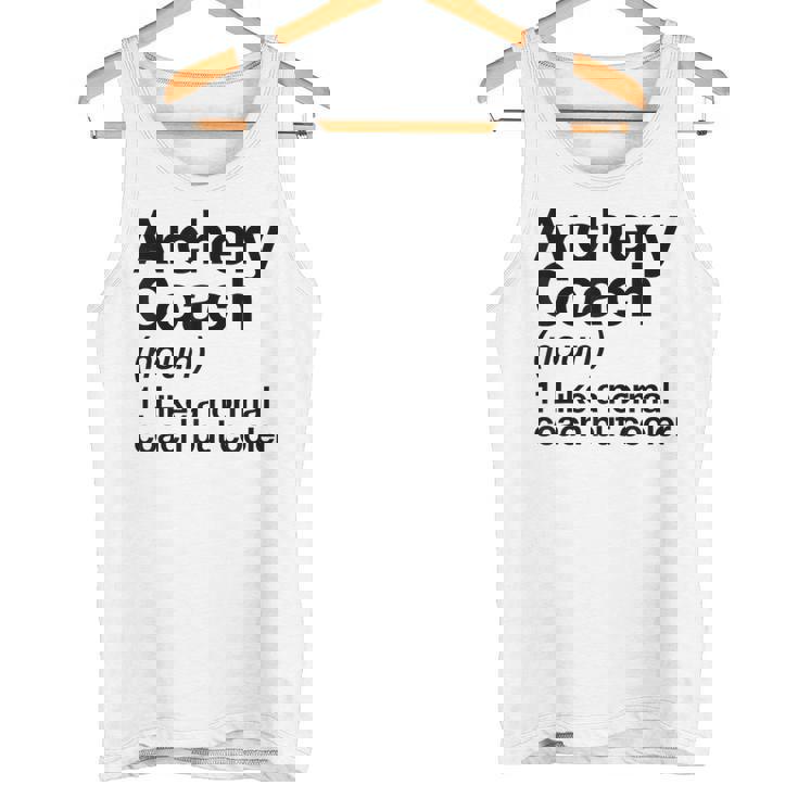 Archery Coach Sports Definition Trainer Instructor Tank Top