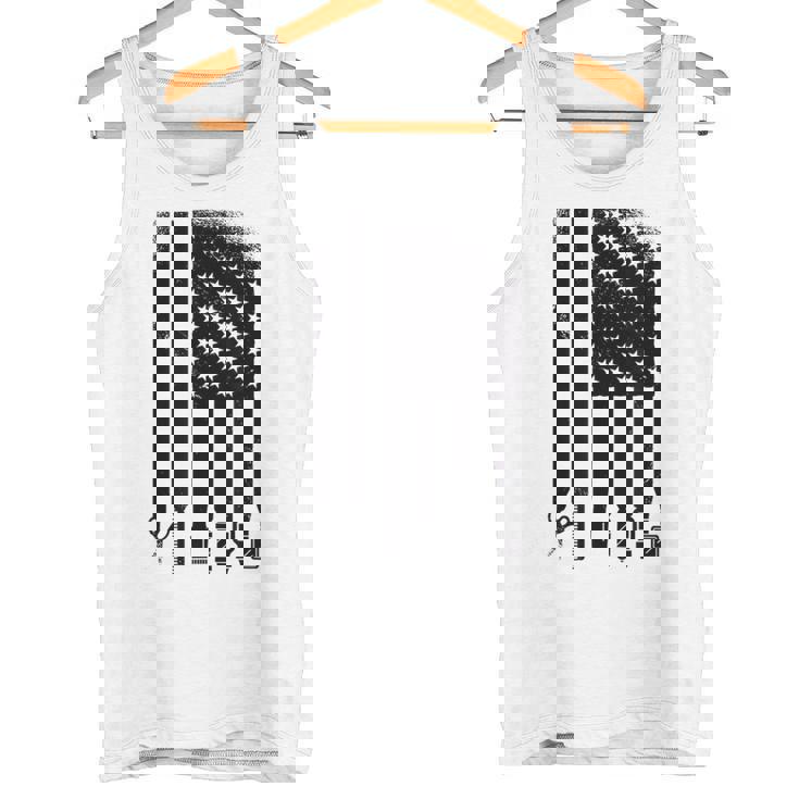 Awesome Barber Usa フラッグ 星 クール コーム ハサミ タンクトップ