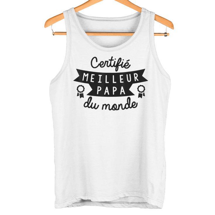 Certifia Mejor Papa Del Mundo Regalo Fete Peras Camiseta sin mangas