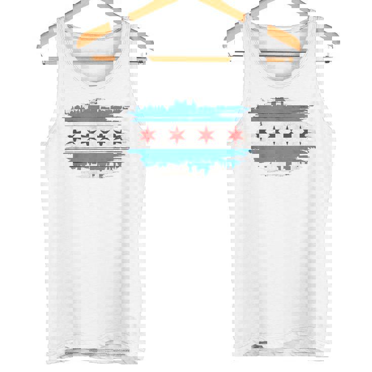 De La Bandera De Chicago Mapas De Chicago De Chicago Camiseta sin mangas