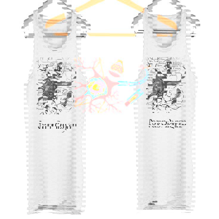 Diagrama De Neuronas Etiquetado Con Células Nerviosas Camiseta sin mangas