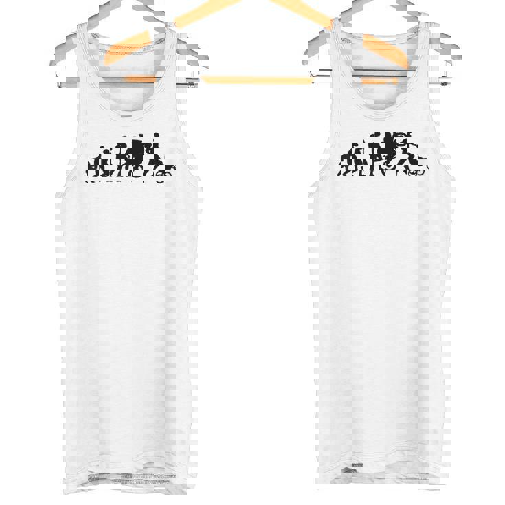 Evoluzione Biker Divertente Papà Motociclista Motociclista Canotta