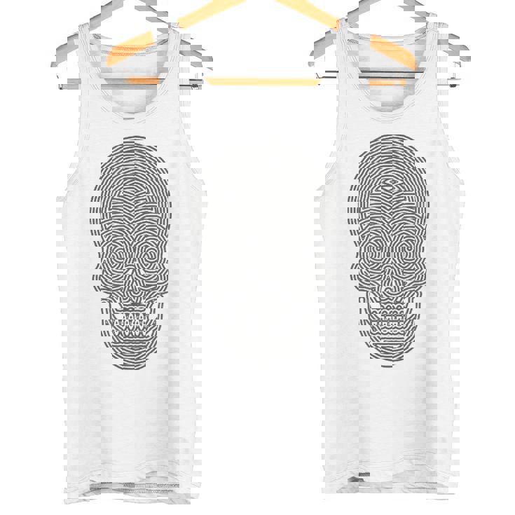 Geometric Skull Optical Illusion Tank Top Geometric Skull Optical Illusion Tank Top
