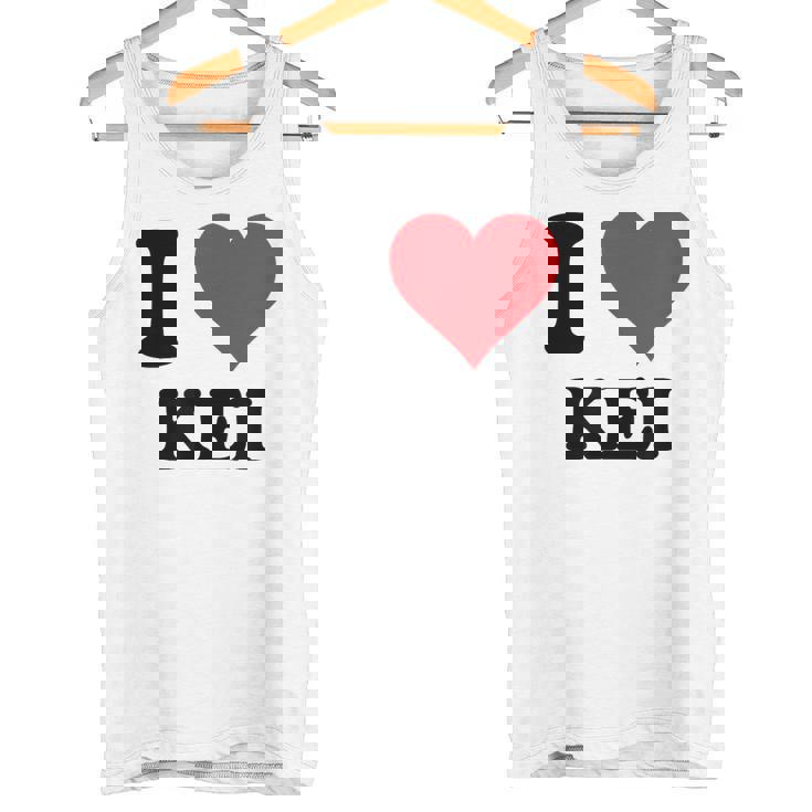 I Heart Keiファーストネーム I Love パーソナライズ タンクトップ
