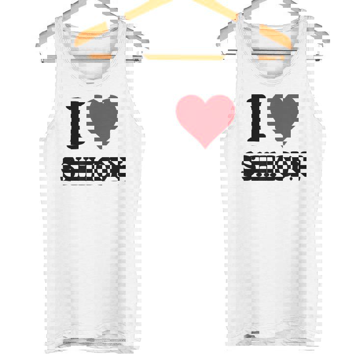 I Hearthion ファーストネーム I Love パーソナライズ タンクトップ