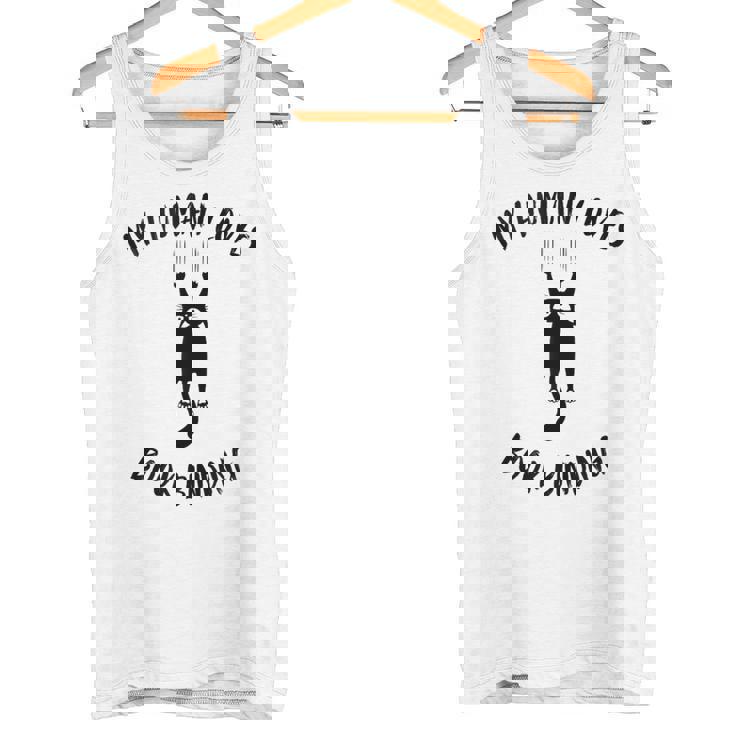 My Human Loves Book Binding Cat Parent Hobby Lover Tank Top Tank Top