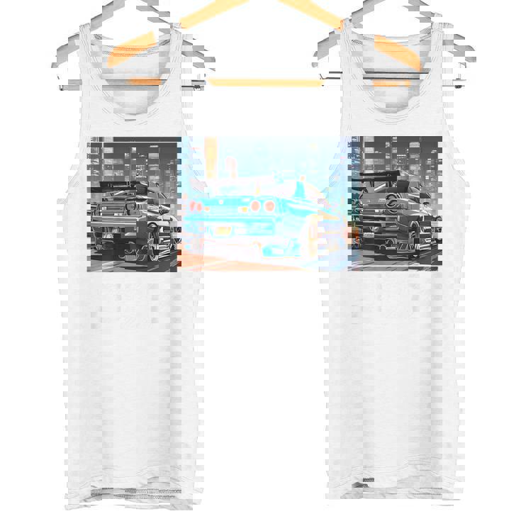 Jdmナイトドリフトレースカー東京スカイラインデザイン。 タンクトップ