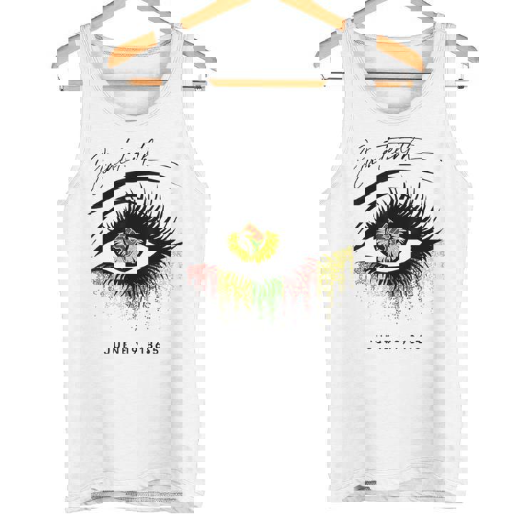 Junenth まつげ アフリカの目 美しい タンクトップ