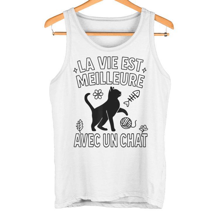 Laie Est Meilleure Avec Un Chat Ideé Chats Débardeur e