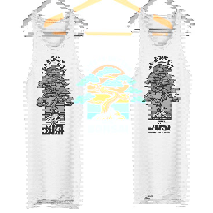 Life Is Better With Bonsai 屋内 盆栽 盆栽ポット 盆栽 タンクトップ