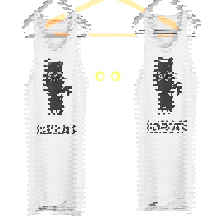 I Love Cats シャツ キュート 黒猫好き キッズ 子猫 タンクトップ