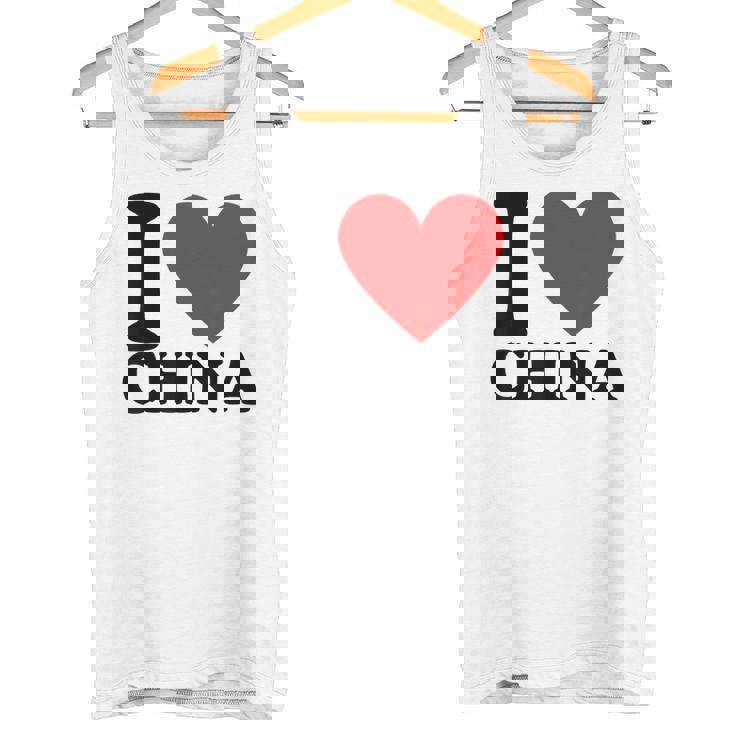 I Love China I Heart China タンクトップ