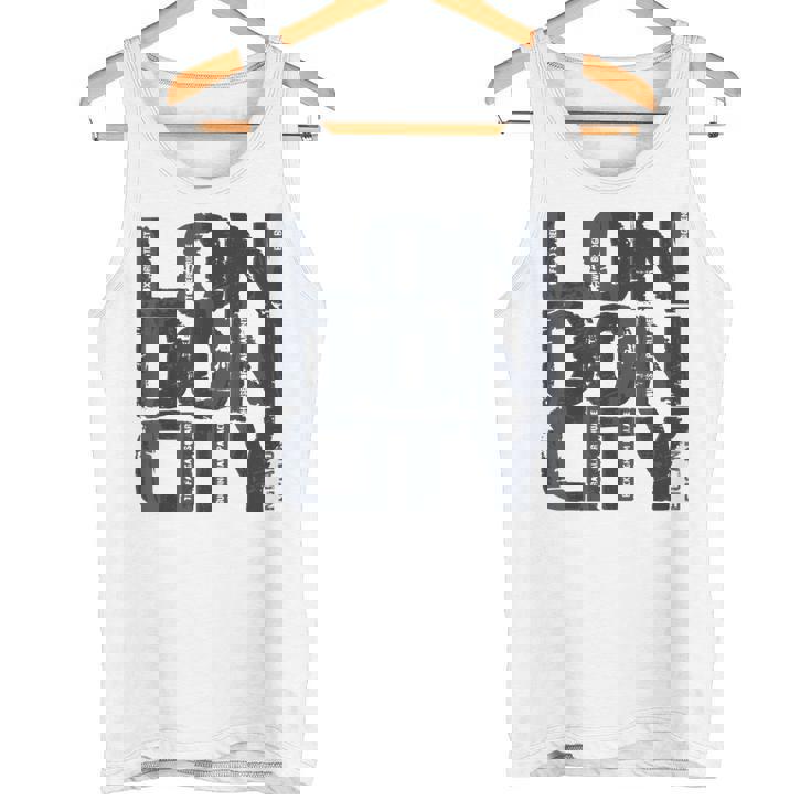 I Love London、クールでレトロなロンドンのファッショングラフィックデザイン。 タンクトップ