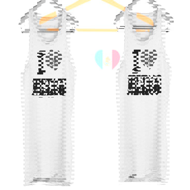 I Love Mexico ハートフラッグ レトロ 旅行 お土産 タンクトップ