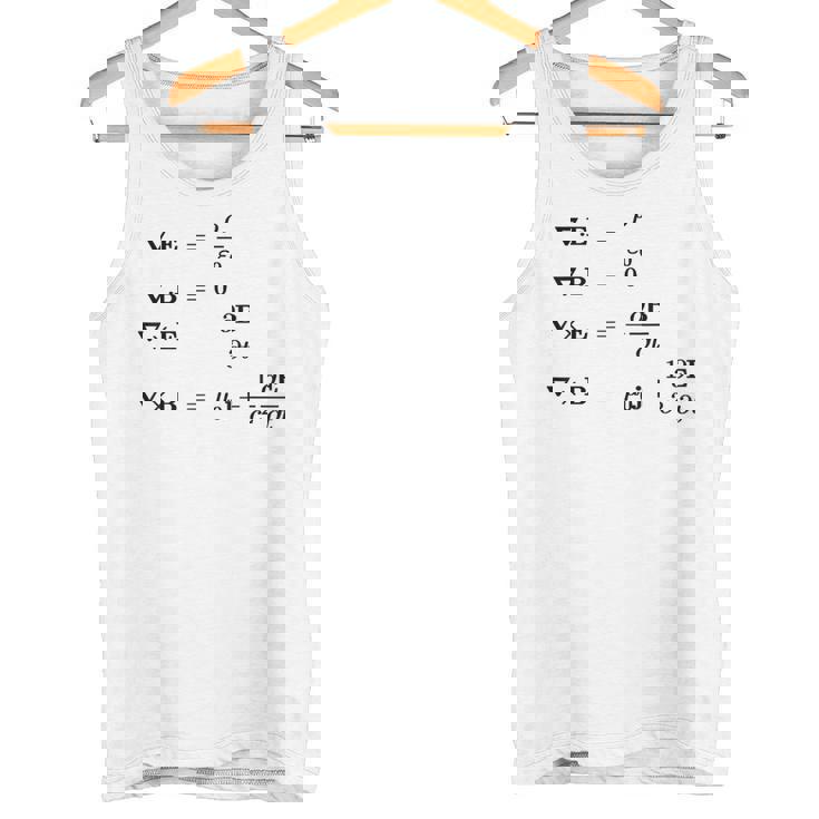 Maxwell 電磁気学・物理・科学の方程式 タンクトップ