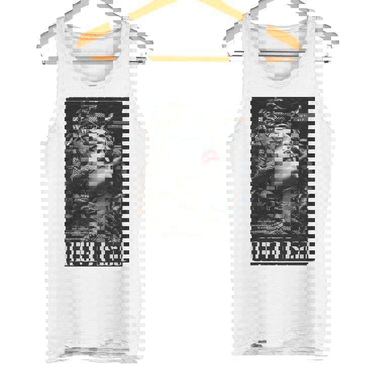 Medusa Backprint 女神の蛇 ギリシャ神話 バックプリント メデューサ 長袖tシャツ タンクトップ