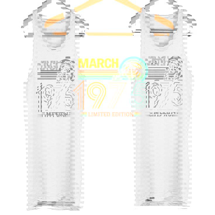 On Back- 1975年3月の誕生日 限定版 ヴィンテージ 51歳 タンクトップ