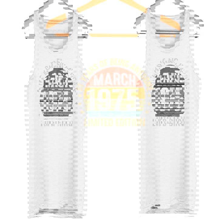 On Back 3月の誕生日 Est 1975年限定版 51St タンクトップ