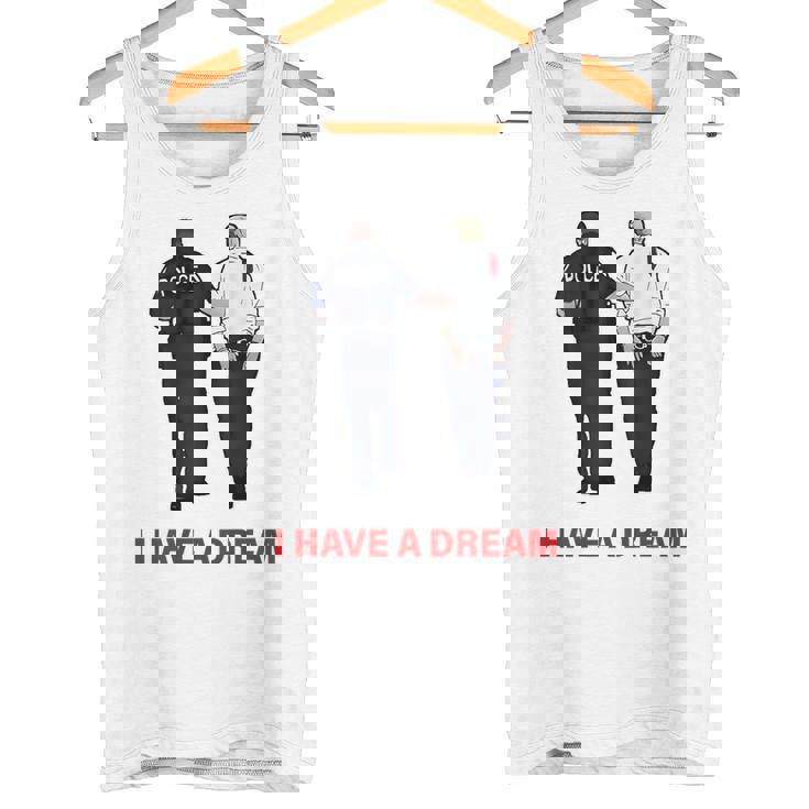 On Back I Have A Dream Trump Police 格言 男性 タンクトップ