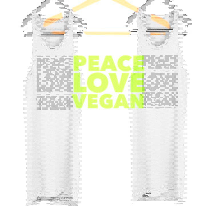 Peace Loveegan クール ベジタリアンとビーガン タンクトップ
